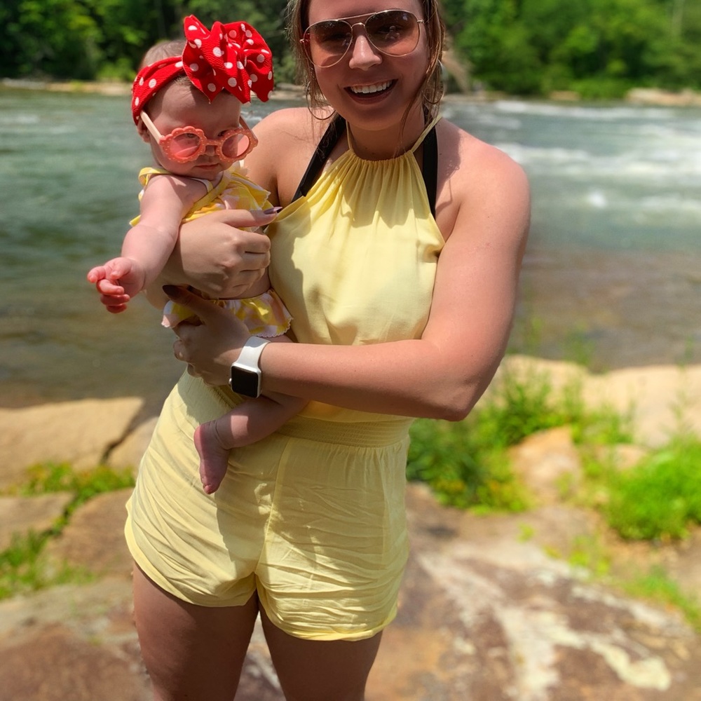 yellow forever 21 romper